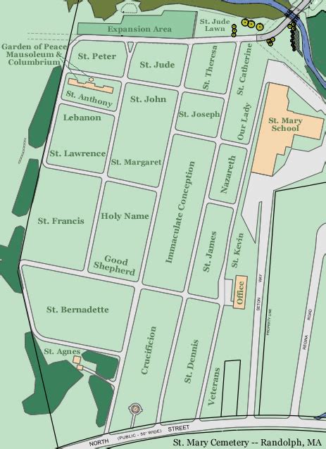 Cemetery Map Saint Mary Cemetery