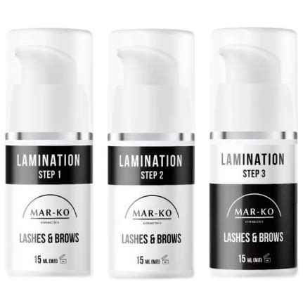 Mar-ko Набор составов для ламинирования ресниц и бровей Kit lamination ...