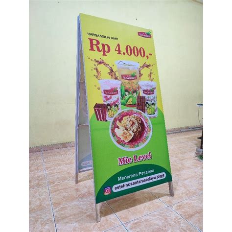 Jual Stand Banner Kayu Ukuran X Standing Banner Kayu Promosi