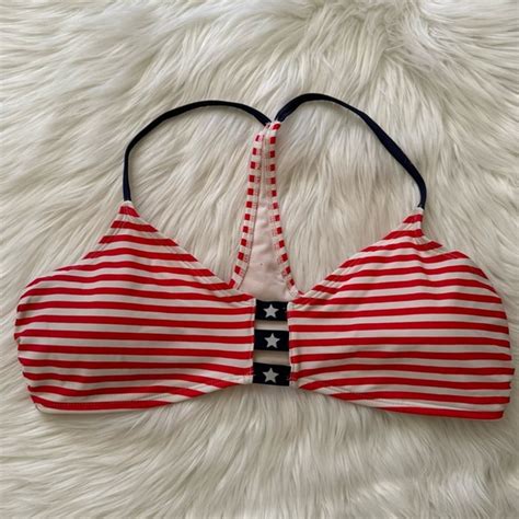 Xhilaration Swim Y K Xhiliaration American Flag Bikini Top Large Poshmark