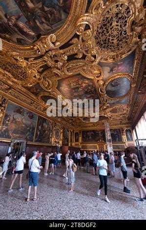 The Golden Gilded Ceiling Was Carved And Completed In By