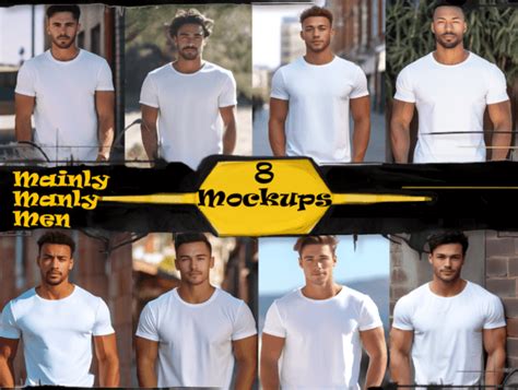 manly men mockups graphic  onestopmock creative fabrica
