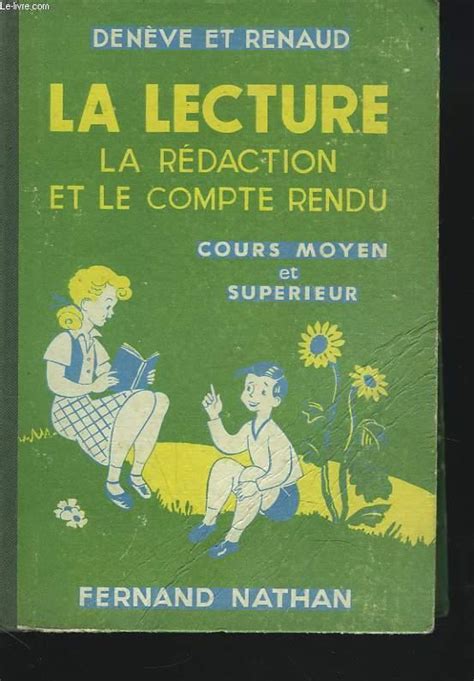 La Lecture La Redaction Et Le Compte Rendu Cours Moyen Et Superieur