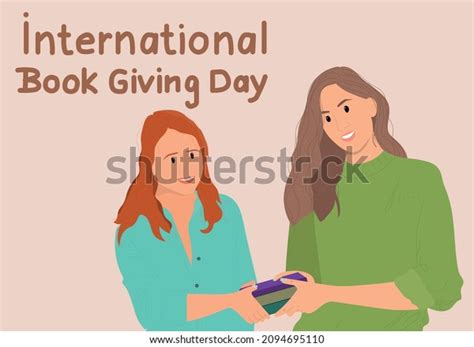 International Book Giving Day Poster Two Stock Vector Royalty Free