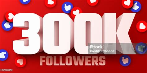 300k O 300000 Follower Grazie Social Network Amici Follower Utente Web ...
