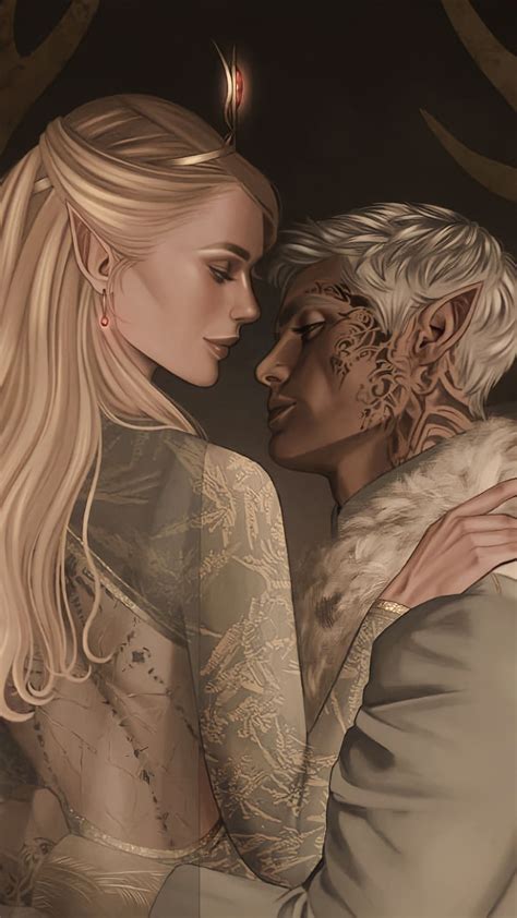 Wallpaper Rowaelin Aelin Galathynius And Rowan Whitethorn Throne Of Glass Fanart Throne Of