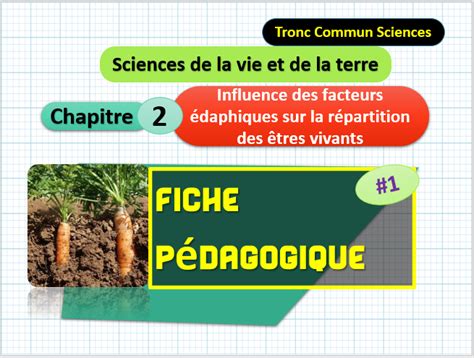 Télécharger Fiches Pédagogiques Tronc commun Sciences Facteurs