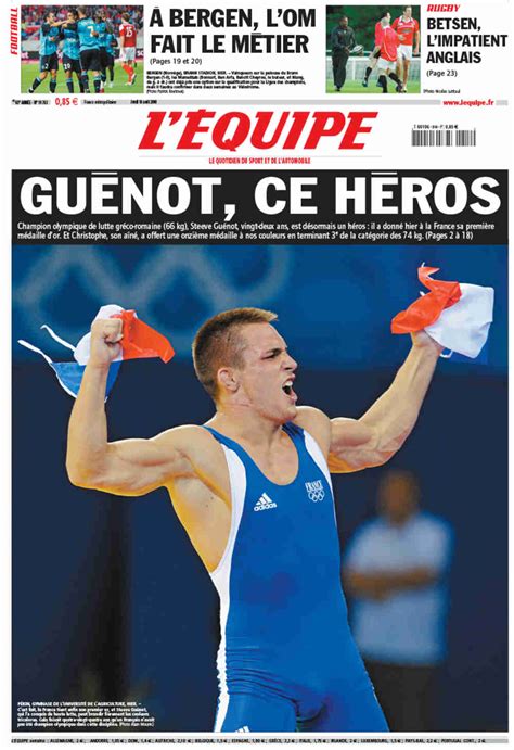 L Quipe Front Page From August