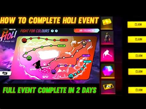 Free Fire Holi Event How To Complete Fight For Colours Event Fight