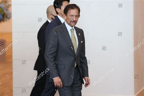 Bruneis Sultan Hassanal Bolkiah R Attends Editorial Stock Photo Stock