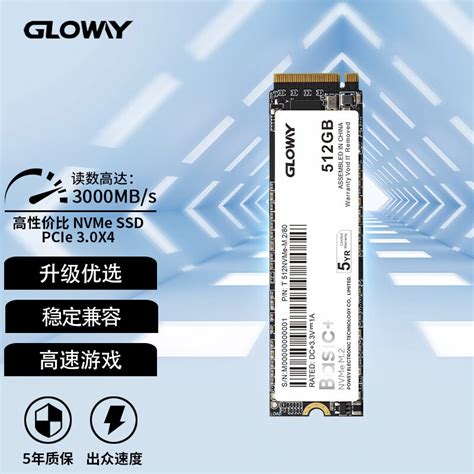 光威（gloway）512gb Ssd固态硬盘 M2接口nvme协议 Basic 读速高达3000mbs 京东商城【降价监控 价格