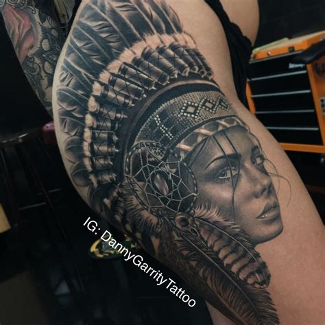 side of thigh tattoo 8