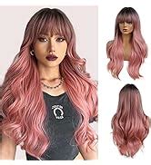 Amazon OUFEI Long Wavy Strawberry Blonde Wigs For Women Natural Synthetic Hair Heat