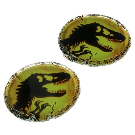 Jurassic Park T-Rex Amber Resin Drink Coaster Set of 2– Seven Times Six