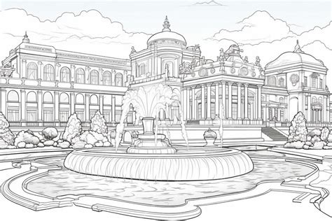 Premium AI Image | a sketch of the palace of the palace.