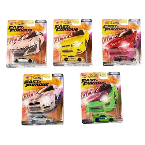 Hot Wheels Retro Entertainment Fast And Furious Set Premium Nissan Skyline Gt R Bnr