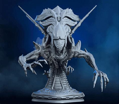 New Hot Toy In Stock Alien Bust D Printing Unpainted Figure Model Gk Blank Kit Ebay