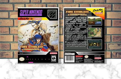 Fire Emblem Genealogy Of The Holy War Repro Spine Snes Video Game Case