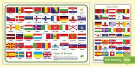 European Flags Quiz Worksheets Teacher Made