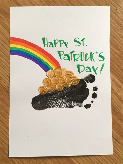 St Patricks Day Footprint Art This Is The Perfect Diy Craft To Do