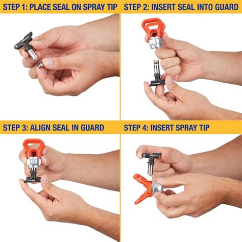 Graco Rac Iv Hand Tight Guard In Hole Paint Sprayer Tip Guard In The