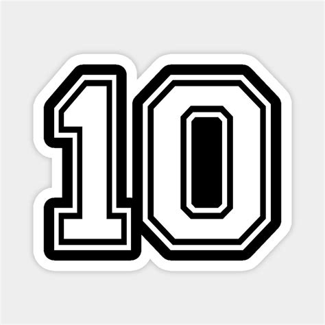 Number 10 Ten Magnet Number 10 In 2024 Number Stickers Print
