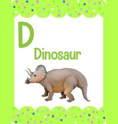 Alphabet Letter D With Dinosaur Vector Images