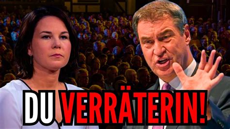 ESKALIERT Herr Söder MACHT Baerbock IM FERNSEHEN FERTIG Das Publikum