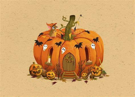 Decorating Pumpkin Cottage By Morganobrienart On Deviantart