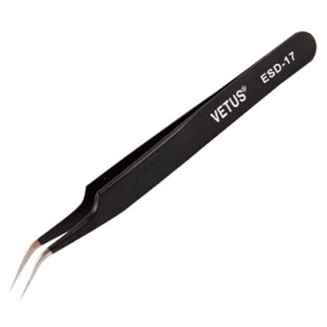 Пинцет для SMD компонентов изогнутый ESD-17 / Купить в RoboShop