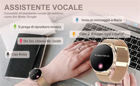 Iaret Smartwatch Donna Chiamate Bluetooth Orologio Fitness Hd