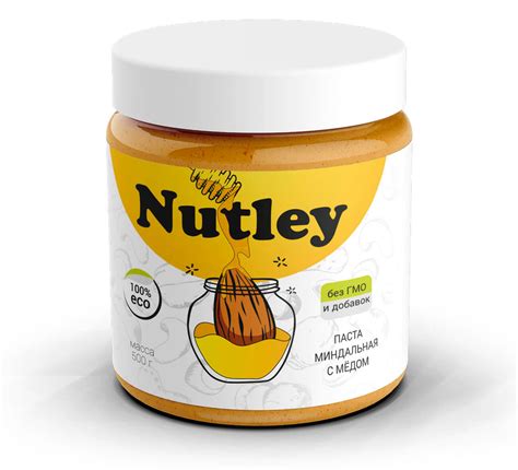 Миндальная паста с медом, 500 гр - Nutley - ореховая паста оптом и в ...