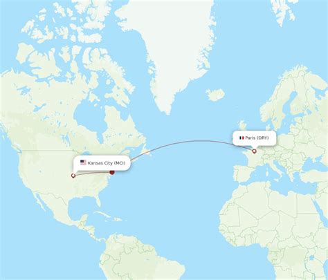 Flights From Kansas City To Paris Mci To Ory Flight Routes