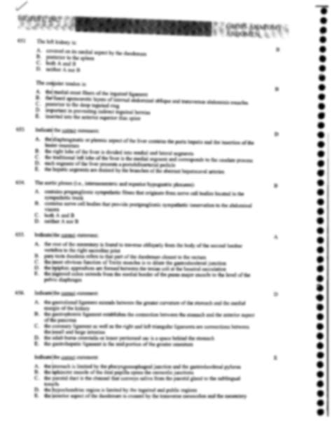 SOLUTION Anatomy Mcqs With Answers Gross Anatomy Abdomen Thorax Head