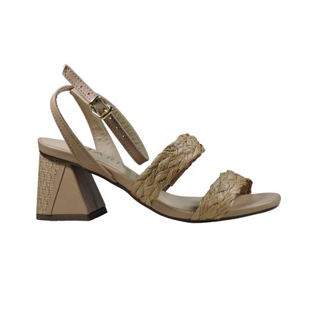 Sandalia Salto Medio Mariotta Nude Sapataria Paris