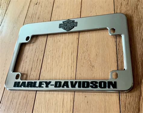 Harley Davidson Motorcycle Chrome License Plate Frame Etsy