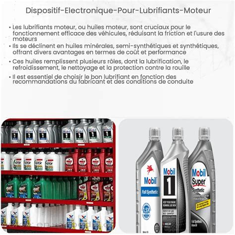 Dispositif électronique pour lubrifiants moteur Comment ça marche