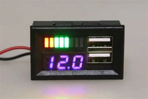 Индикатор уровня заряда аккумулятора 12в, с USB зарядкой – фото, отзывы ...