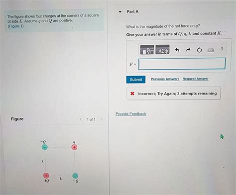 Solved The Figure Shows Four Charges At The Corners Of A Chegg