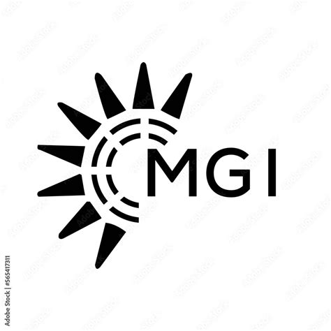 Mgi Letter Logo Mgi Image On White Background And Black Letter Mgi