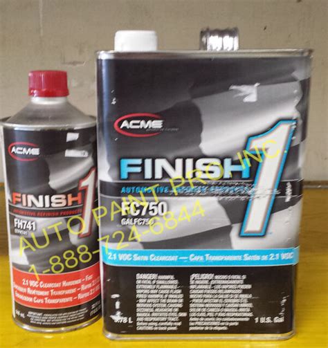 Finish1 FC 750 2.1 VOC Satin Finish Clear Coat ACME Sherwin Williams ...