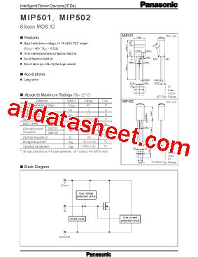 MIP502 データシート PDF Panasonic Semiconductor