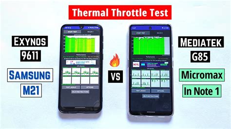 Cpu Throttel Test Exynos 9611 Vs Mediatek Helio G85 M21 Vs In Note 1