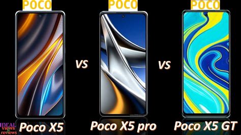 xiaomi poco x5 vs poco x5 pro vs poco x5 GT - YouTube