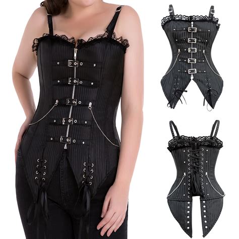 Plus Size Overbust Lace Up Corset Bustier Tops Lingerie Waist Cincher Shaper AU EBay
