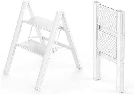 WOA WOA 2 Step Ladder Folding Ladders With Anti Slip Pedal Portable