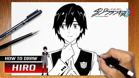 How To Draw Hiro From Darling In The Franxx Youtube