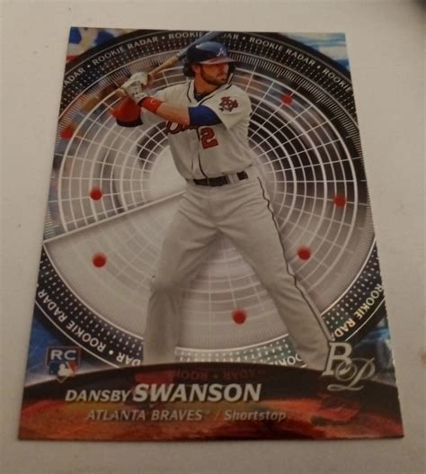 Bowman Platinum Dansby Swanson Rr Ds Rookie Radar Insert Mint