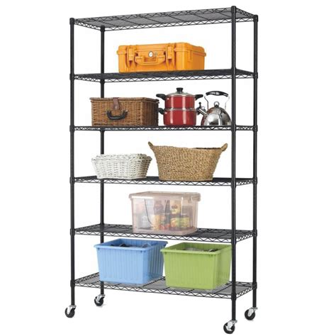 Small Adjustable Shelf Storage Metal Wire Shelving Unit With Leveling