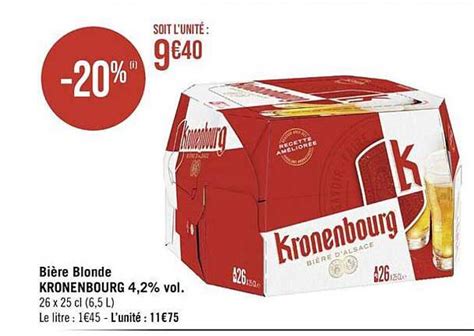 Promo Bière Blonde Kronenbourg 4 2 Vol chez Supermarchés iCatalogue fr